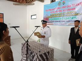 Pengambilan Sumpah/Janji dan Pelantikan Kepala Urusan Pangripta dan Kepala Urusan Tata Laksana Kalur